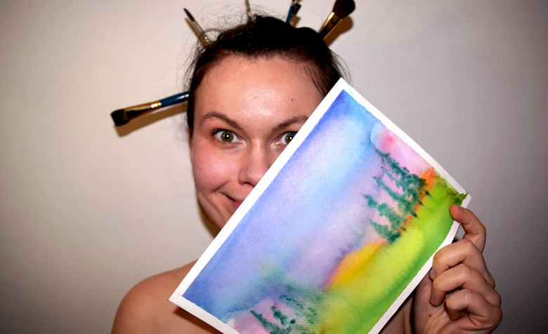 playing with watercolours